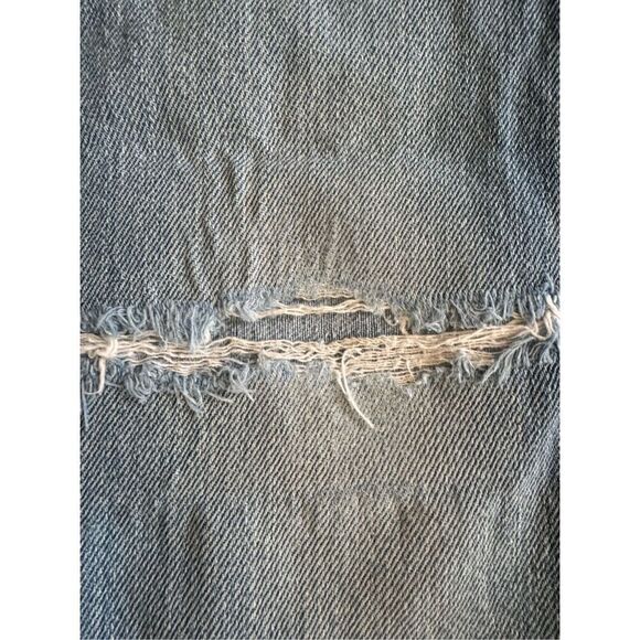 Cat & Jack boys size 8 light blue jean denim distressed straight regular adjusta - Picture 3 of 5